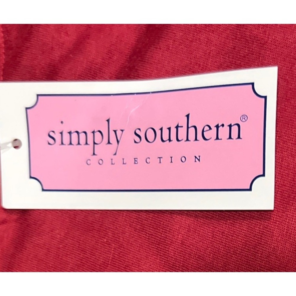 New Simply Southern Long Sleeve "HEY PUMPKIN" Tee T-Shirt Maroon Ghosts Hat XL - Picture 7 of 10